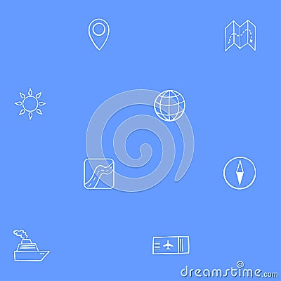 Navigation and travel background. Vector Illustration